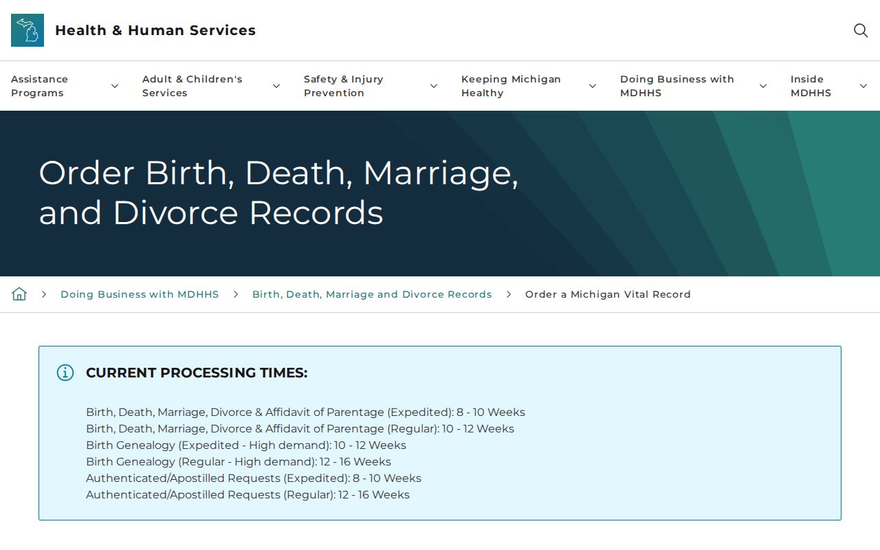 Ypsilanti Township residents directory Michigan vital record ordering information