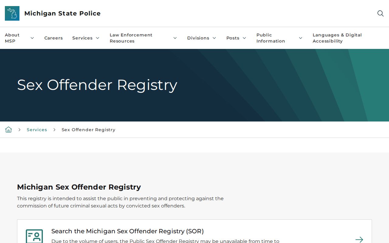 Ypsilanti Township resident lookup Michigan registry search options